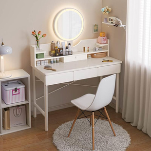梳妆台卧室现代简约小型化妆台网红ins风，小户型女生白色化妆桌子