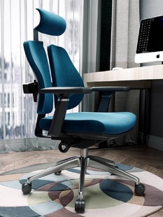 高级创意电脑椅人体工程学，护脊椎老板椅简约护腰双背椅网布办公椅