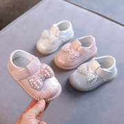 0-1-2岁小女孩鞋皮鞋夏秋季(夏秋季)一周岁半女宝宝，软底公主鞋女童学步鞋