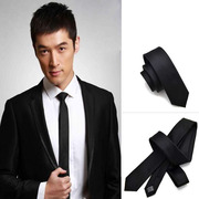 韩版细窄版3.5cm经典黑色，休闲时尚男女生正装衬衫，日系潮流小领带