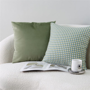 绿色抱枕套北欧复古沙发客厅靠枕床头H靠背垫 天鹅绒加厚款抱枕