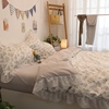 韩式花边床品套件纯棉公主，风床单被套，床上用品1.8米全棉四件套i.