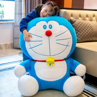 正版哆啦A梦公仔玩偶布娃娃可爱毛绒玩具大号蓝胖子猫咪抱枕礼物