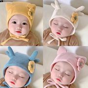 婴儿帽子0到1岁秋冬季男女宝宝可爱超萌婴幼儿套头胎帽0612个月