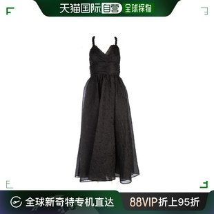 香港直邮dior女士，黑色百褶吊带裙子