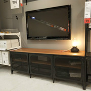 宜家柜内耶伯电视柜，储物柜客厅整理收纳柜金属实(金属实)木柜