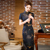 新中式复古国风长旗袍2024年年轻款少女日常平时可穿走秀优雅
