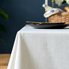 白色棉麻桌布餐厅饭店，亚麻日式复古台布长方形，美式乡村西餐桌布艺
