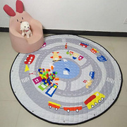 地垫垫圆形儿童收纳游戏爬行宝宝玩具卡通ins质可防滑环保毯洗棉