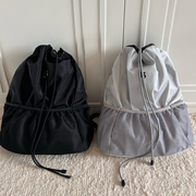 原创设计包包女尼龙双肩包运动休闲抽绳袋书包背包大容量单肩包男