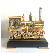钟欧美式复古台式钟创意摆钟座钟客厅壁炉火车头镀金机械座钟