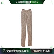 香港直邮潮奢twinset女士twinset豹纹，高腰阔腿裤