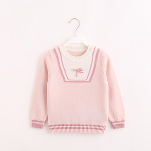 女童毛衣套头秋冬款儿童，公主粉色羊绒衫羊毛衫宝宝打底针织婴幼儿