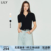 lily2024夏女装(夏女装)时尚，复古通勤款，修身显瘦短袖毛针织衫打底衫女