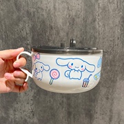 泡面碗304不锈钢，隔热饭盒上班族学生用可爱带盖大容量可沥水饭碗