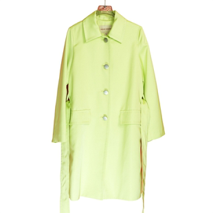 卡利亚里CAGLIARI EXCHANGE品牌女装高端时尚果绿色风衣A34-H0168