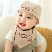 婴儿帽子春秋0-3--6-12个月新生儿头巾帽男女宝宝海盗帽夏季薄款
