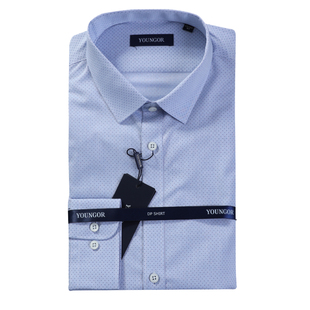 雅戈尔长袖衬衫，波点韩版男士商务流行修身免烫，衬衣yldp12290hfy