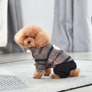 狗狗衣服泰迪衣服秋冬装，加厚保暖棉衣比熊博美，可爱宠物衣服四脚衣