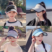 儿童帽子夏季防晒帽，女童遮阳帽宝宝鸭舌帽男孩，棒球帽空顶太阳帽潮