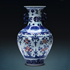 景德镇陶瓷器青花瓷花瓶，插花摆件复古中式客厅，家居装饰品工艺品