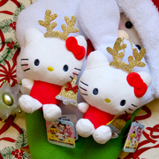 日本三丽鸥hellokitty圣诞节变装毛绒公仔，可爱猫咪包挂圣诞礼物