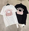 单品danpin2024夏季欧韩手提袋，字母贴布刺绣常规版，短袖t恤女