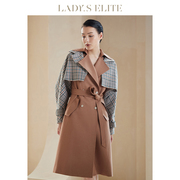 ladyselite慕裁风衣两件套女2023春无袖风衣，短款时尚外套