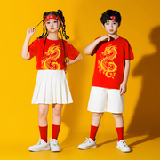 五一儿童表演服中国风幼儿园啦啦操舞蹈服小学生班服啦啦队演出服