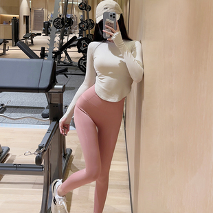 普拉提健身裤女提臀春秋收腹运动粉色外穿训练服高级感瑜伽裤套装