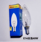 E14尖泡蜡烛形灯泡15瓦40-60w25暖光黄光钨丝灯拉尾欧式吊灯通用