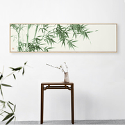 新中式简约国画竹子装饰画禅意画茶室横幅意境中国风墙画