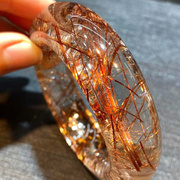 魅晶天然水晶晶体通透铜发晶顺发晶形状发小宽版手镯