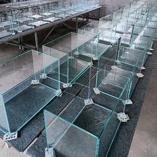 定制金晶超白玻璃鱼缸溪流家用大中小型长方形水草雨林乌龟缸