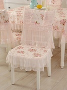 厂浪漫欧式蕾丝餐桌布布艺，长方形田园桌布椅套，椅垫椅子套罩家用销
