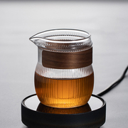 玻璃公道杯一体茶漏套装，加厚耐热大号侧把茶海分，茶器功夫茶具配件