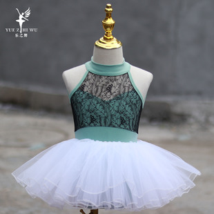 儿童舞蹈服夏季女童练功服蕾丝无袖，中国舞拉丁服公主裙芭蕾舞服装