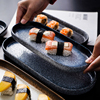 日式创意寿司盘子托盘长方形椭圆陶瓷盘子家用餐具鱼盘子平盘餐盘
