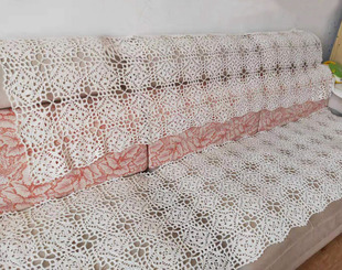 手工钩花家居品针织镂空长方形沙发垫 盖布桌布桌旗 餐垫