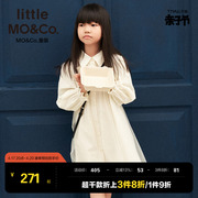 little moco童装春装女孩女童长袖衬衫式儿童连衣裙子公主裙洋气