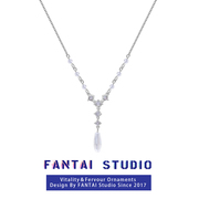 fantai锆石水晶项链女简约日常百搭气质精致温柔高级感小众设计感
