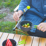 雪拉碗户外餐具便携折叠碗野外野营筷子勺子叉套装野餐露营专用碗