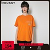 moussy夏季休闲航海风设计感字母印花短袖t恤女010fsq90-0700