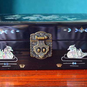 平遥推光漆器-古典螺钿贝壳镶嵌首饰盒梳妆盒结婚生日礼物