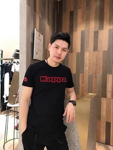 卡帕kappa夏季男式全棉时尚休闲短袖T恤 K0812TD34
