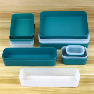 长方形抽屉收纳分隔盒，桌面塑料中小号厨房，橱柜餐具分类整理储物盒