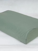 库存04枕头草绿色单人，s型四季枕头，可脱卸洗枕套