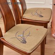 骆易家餐椅垫中式坐垫家用马蹄形，凳子垫椅子，座垫可拆洗实木餐桌垫
