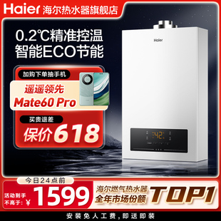 Haier/海尔燃气热水器家用智能恒温节能平衡式浴室可安装 13升ZH3