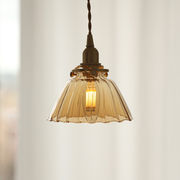 简约复古日式玻璃小吊灯创意个性北欧设计师，卧室床头吧台玄关灯具